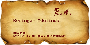 Rosinger Adelinda névjegykártya